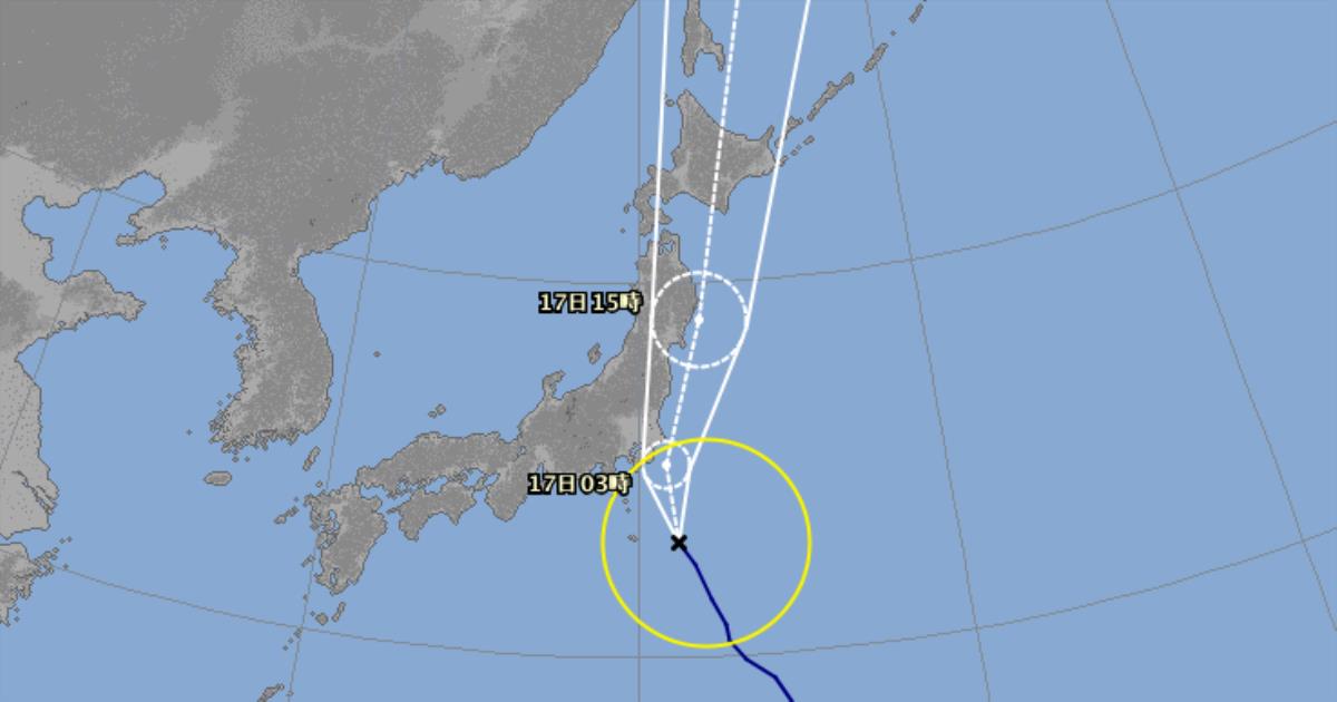 台風7号予報円